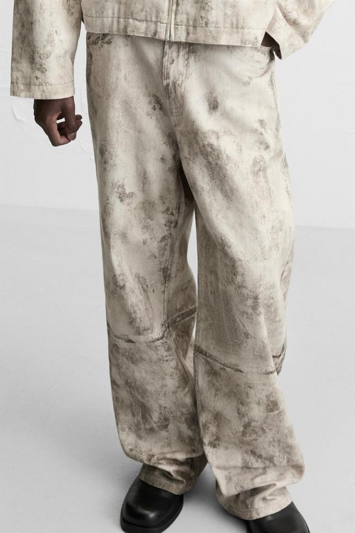 ZARA ザラ アブストラクト柄パンツ EU36 jp29 完売品 - メルカリ