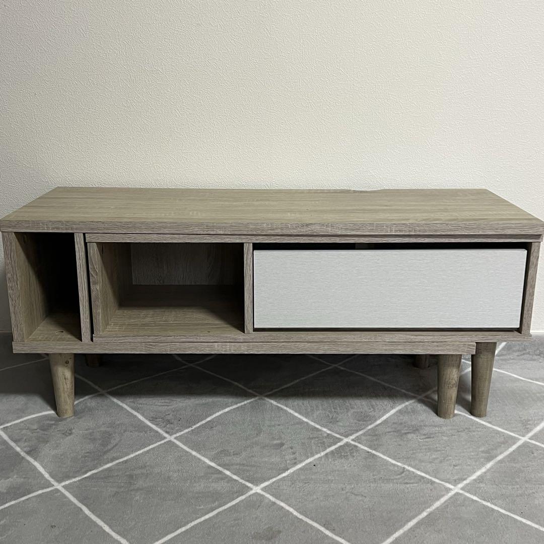 【美品】LOWYA［幅91.5-153］コーナー伸縮テレビ台