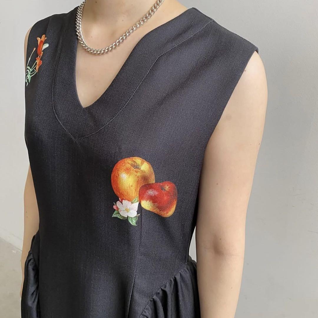 稀少Ameri vintage ELEANOR LINEN LIKE DRESS Sサイズ】ELEANOR LINEN LIKE DRESS Ameri VINTAGE（アメリ