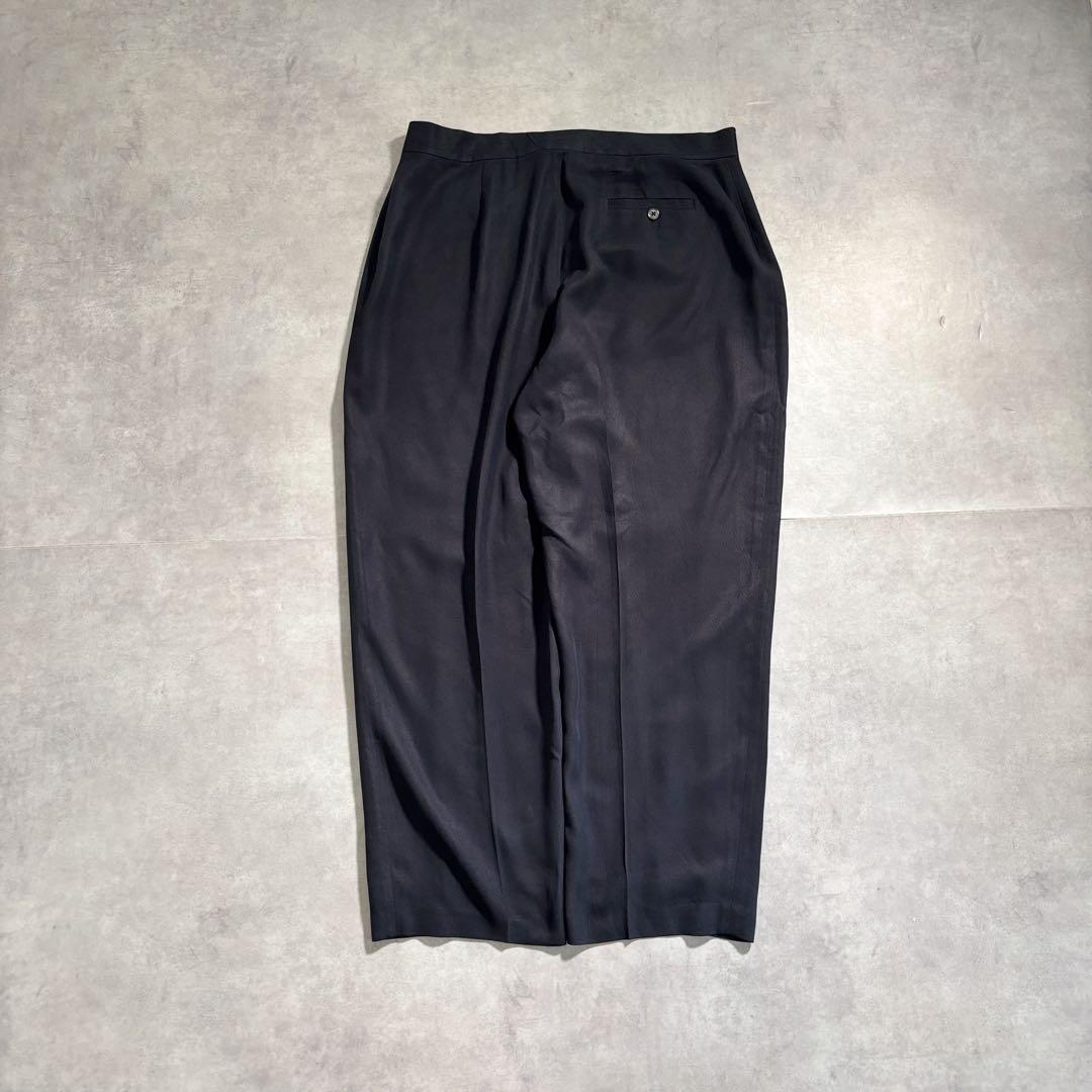 古着 00s ラルフローレン シルク ワイド スラックス ノータック