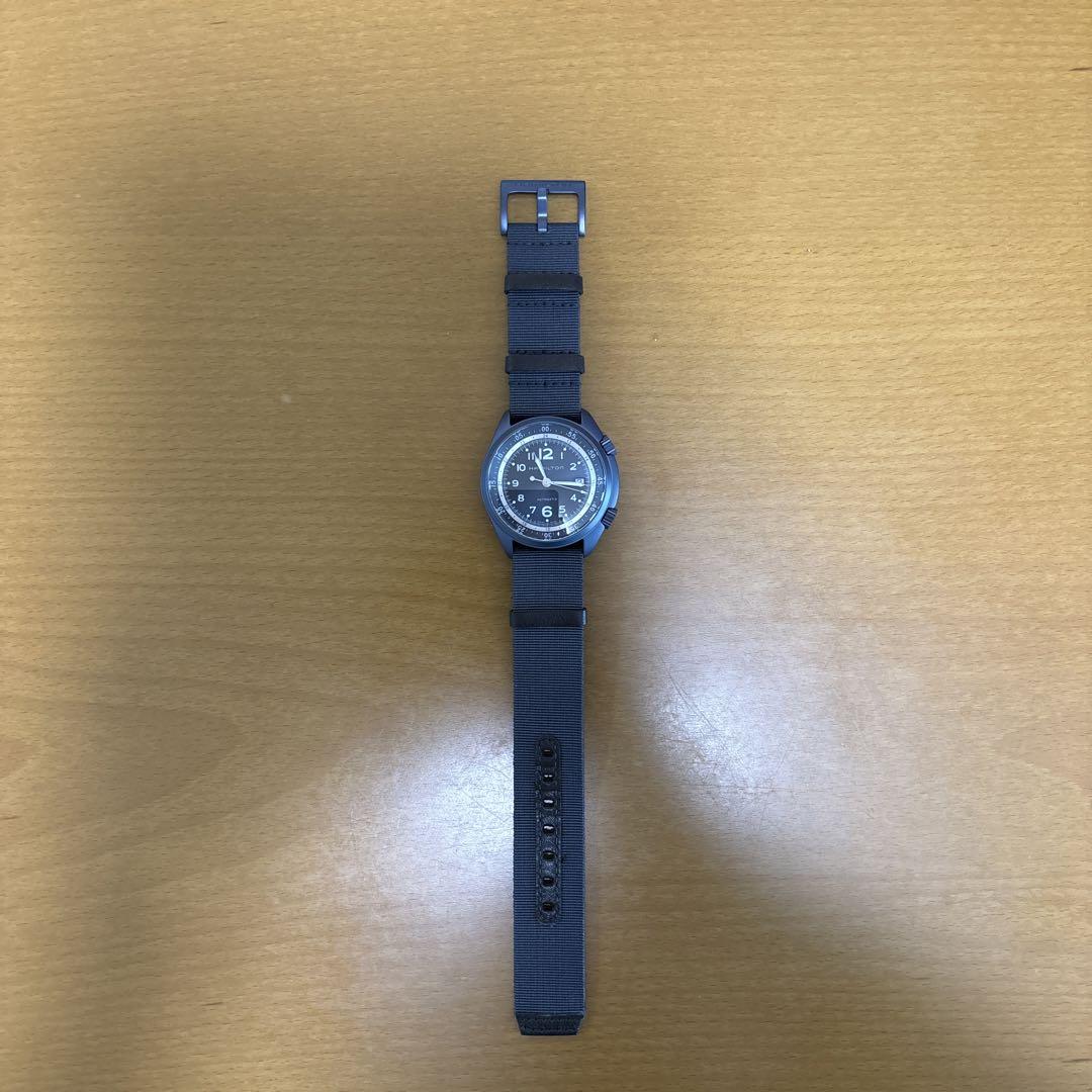 H804950　ハミルトン　カーキ　パイロット　パイオニア　アルミニウム