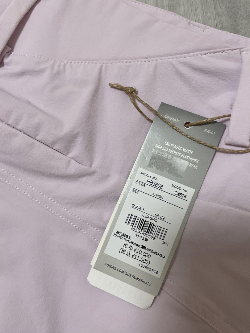 大人女性の アディダス Lサイズ 新品 ゴルフ バック ストレッチ ピンク レディースウェア