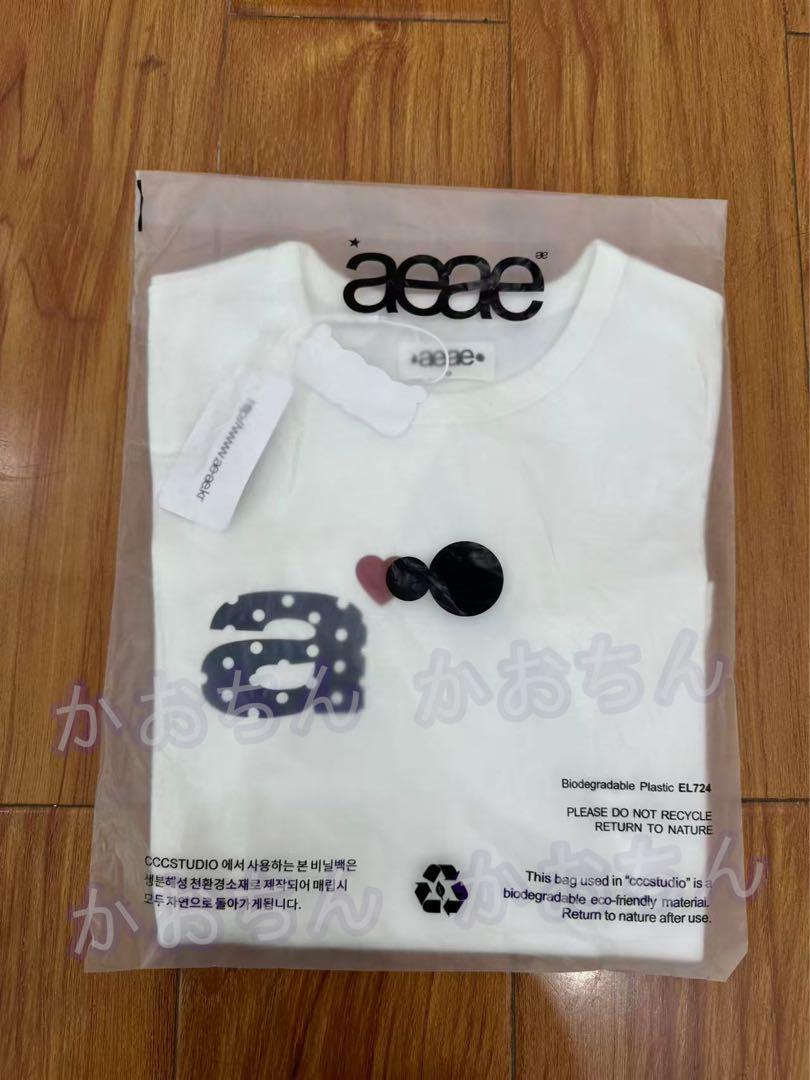 AEAE ホワイトドット柄Tシャツ - メルカリ