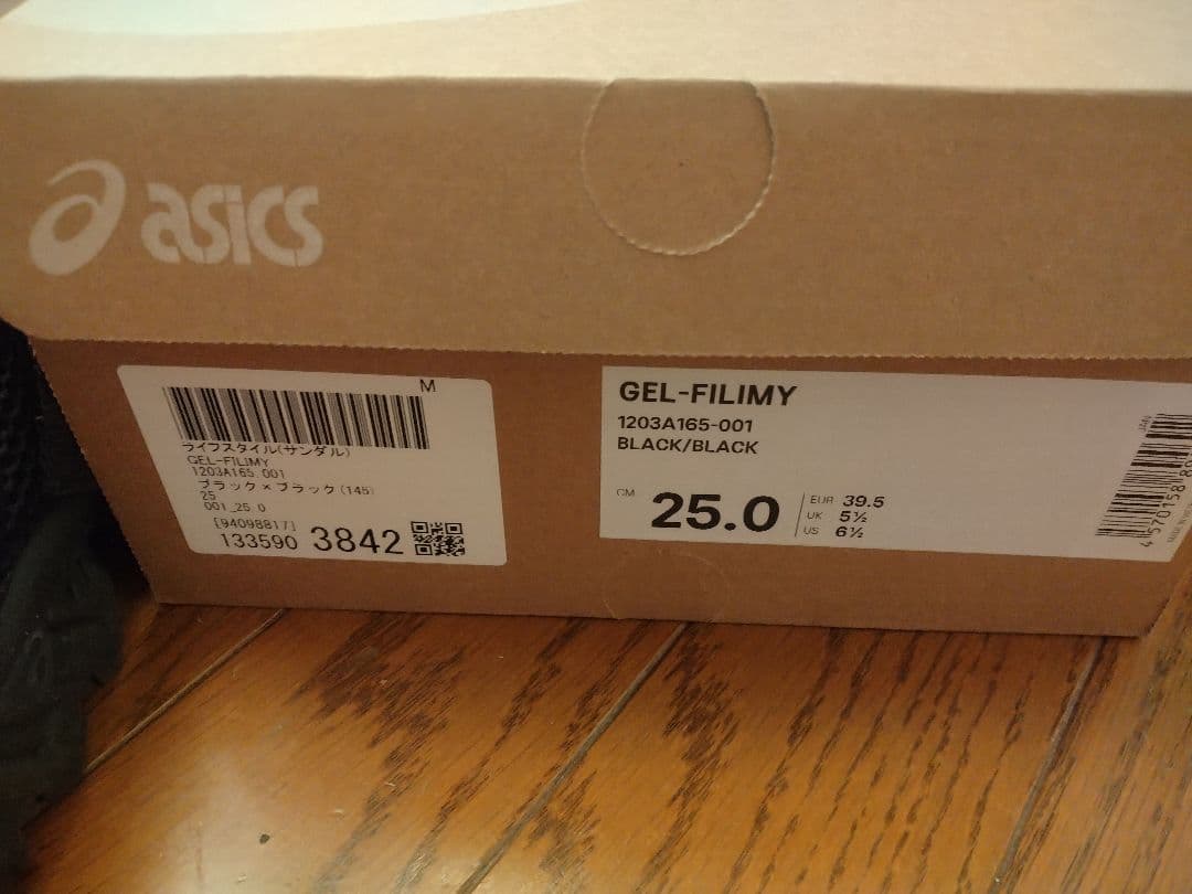 ASICS GEL-FILMY ブラック スポーツサンダル