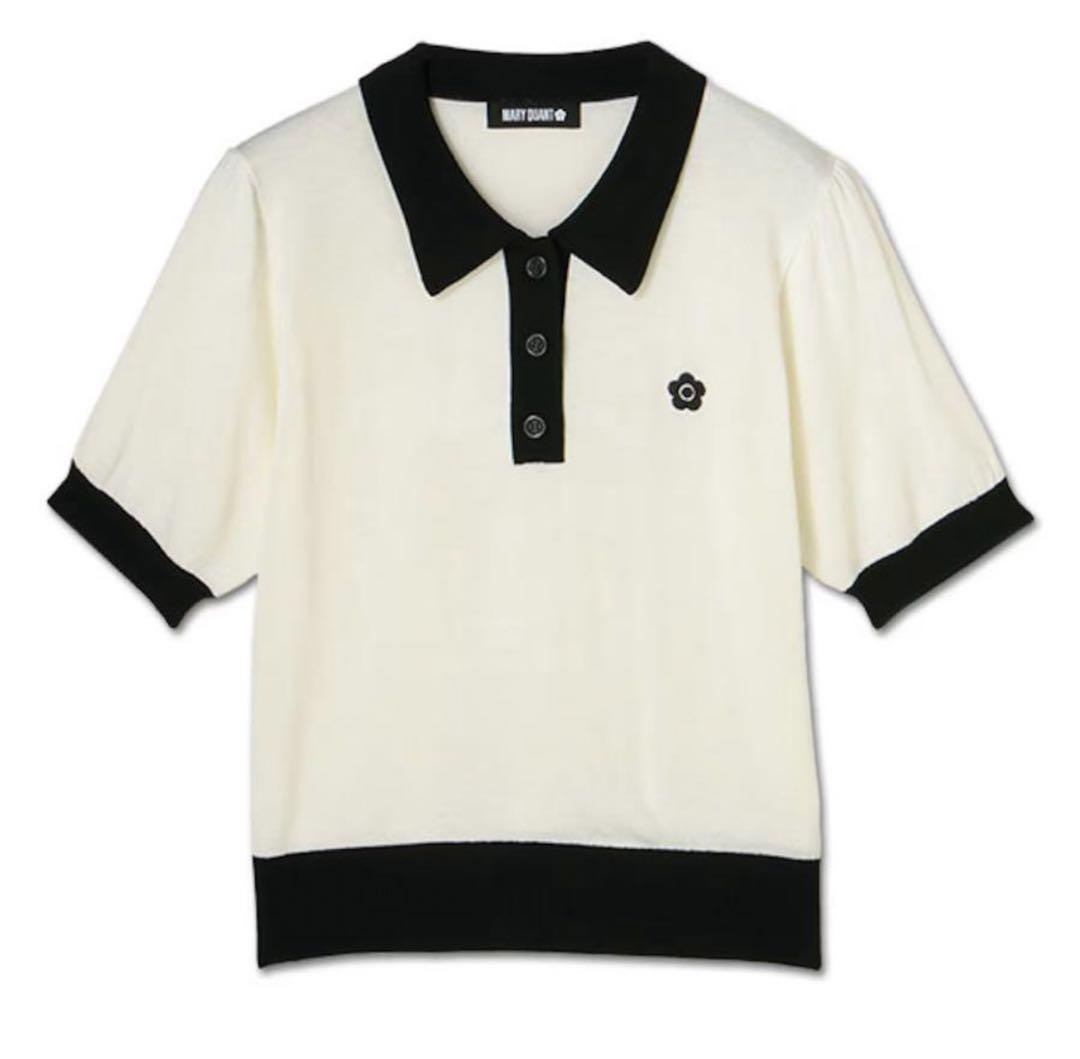 MARY QUANT マリークワント　バイカラーデイジーポロニットプルオーバー 5,000円