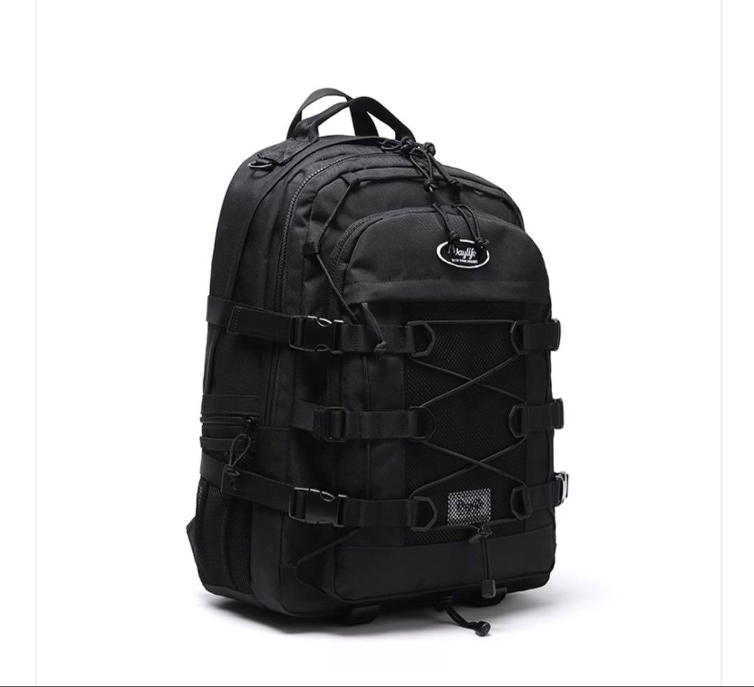 DAYLIFE ダブル ストリング バックパック リュック 黒 通学 新生活