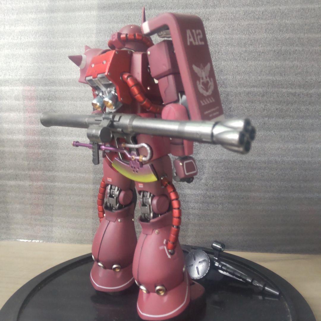 ｍｇ　シャア専用ザク　Ver2.0 エアブラシ　全塗装　金属ピン多数埋め込み