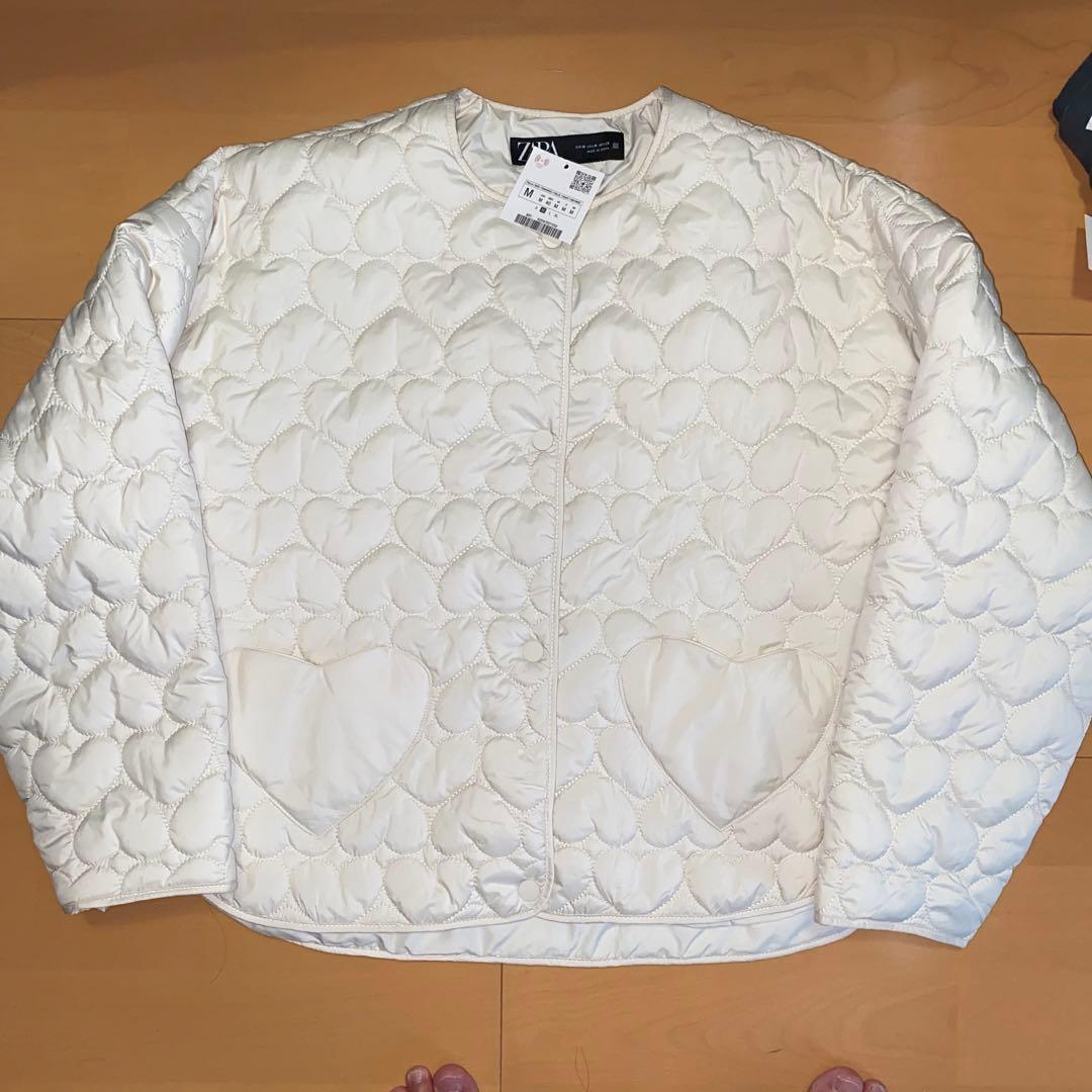 ZARA ハートキルティング ジャケットM
