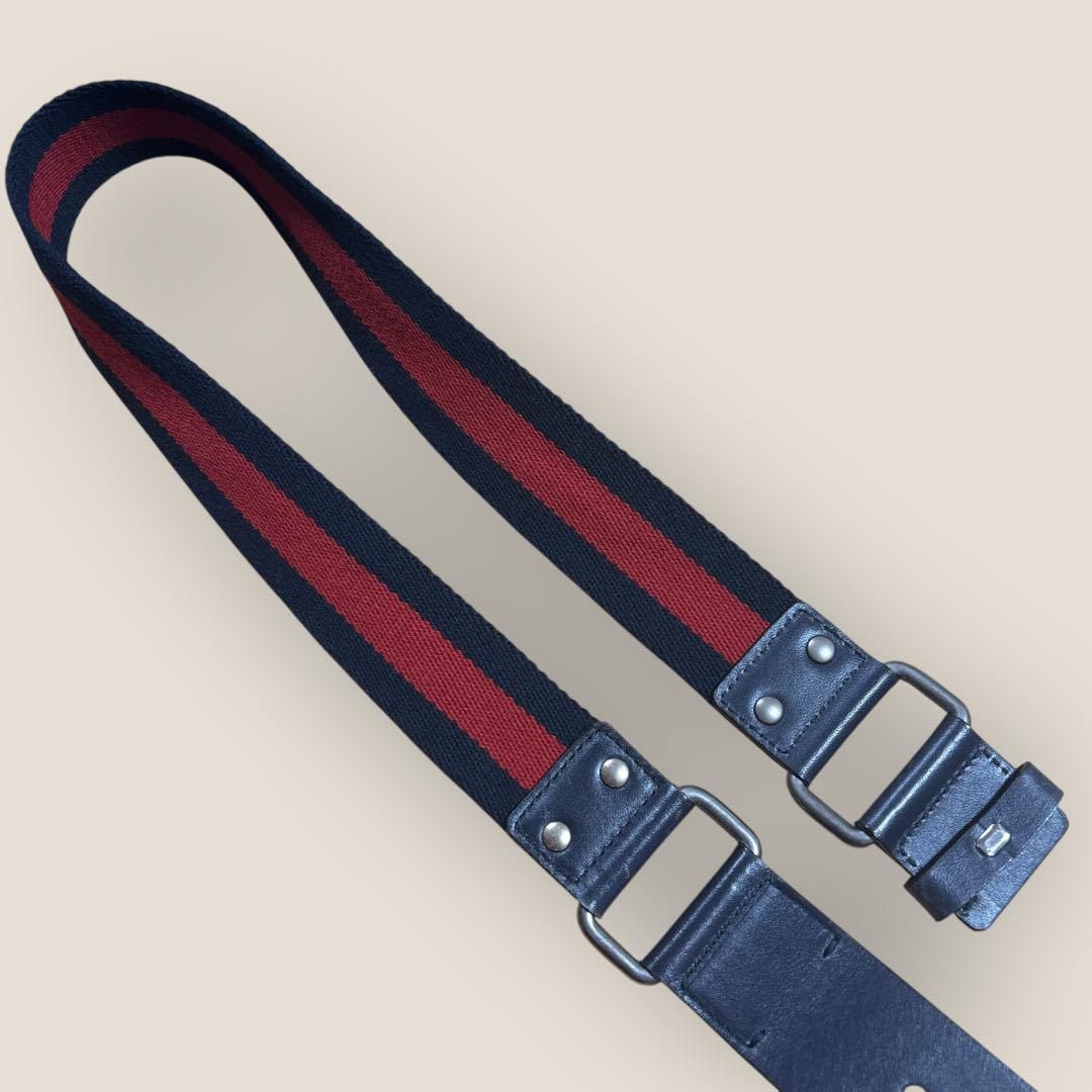 早い者勝ち⭐︎GUCCI レザー×キャンバスベルト⭐︎