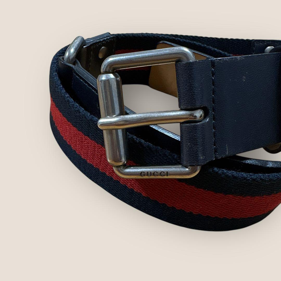 早い者勝ち⭐︎GUCCI レザー×キャンバスベルト⭐︎