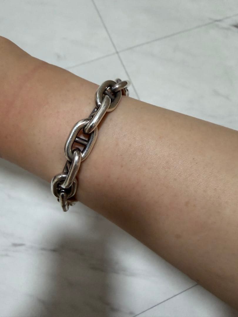 希少HERMES シェーヌダンクルブレスレットヴィンテージ50s-60s初期コマ 希少HERMES シェーヌダンクルブレスレットヴィンテージ50s-60s初期コマ