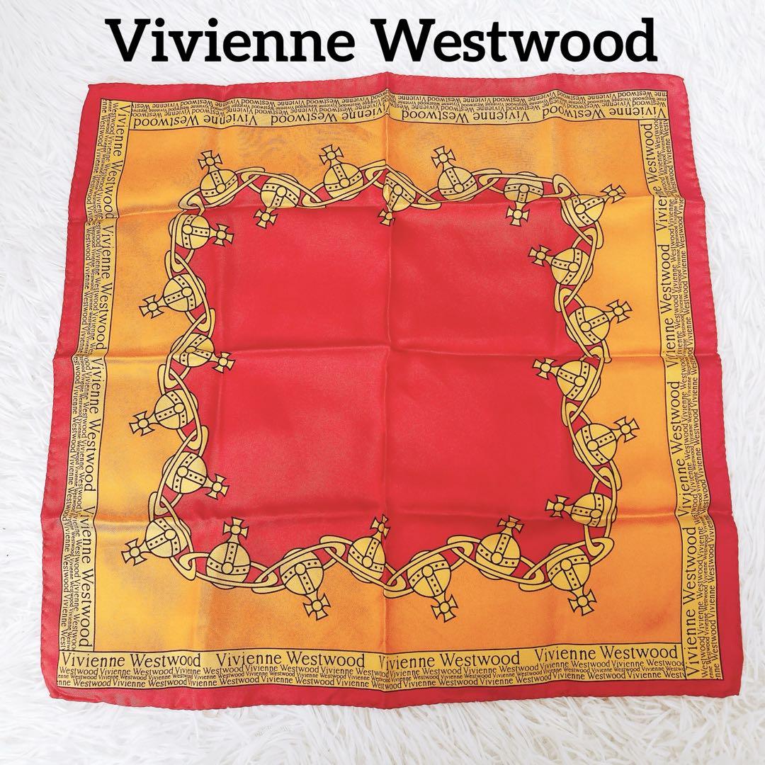 Vivienne Westwood オーブ　プリント　スカーフ　シルク