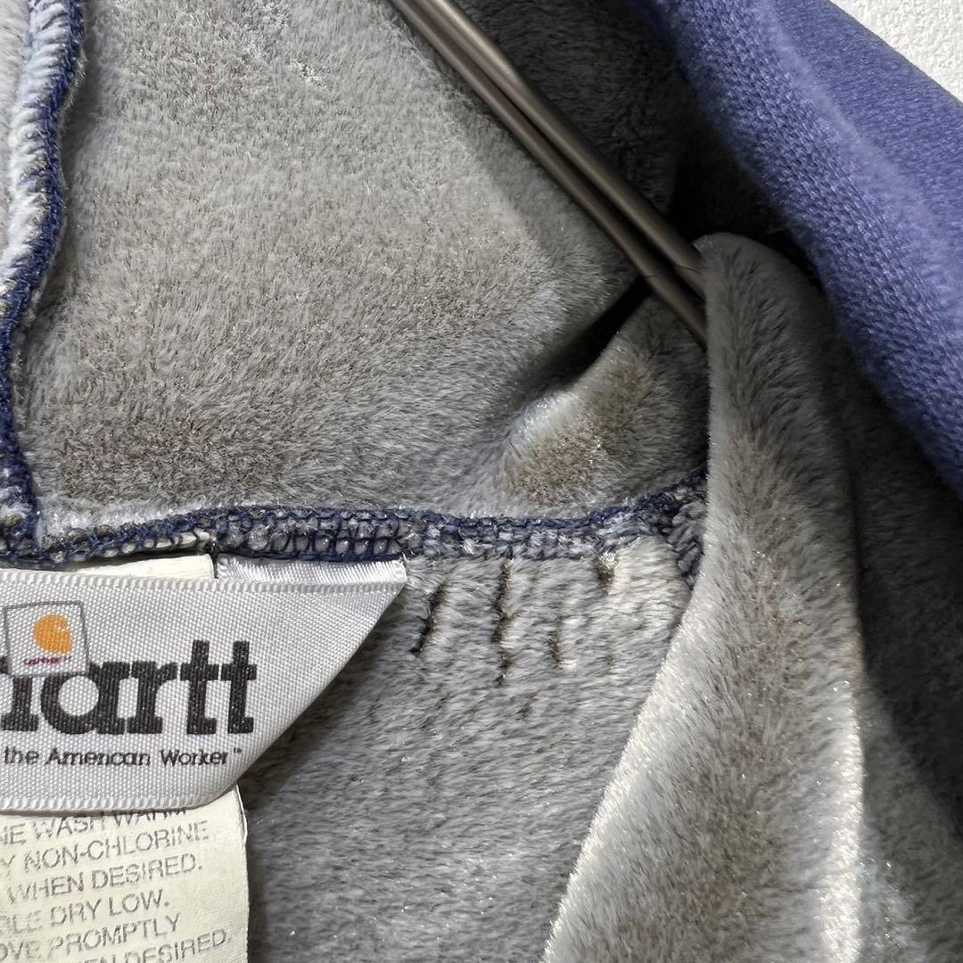 【希少】90s Carhartt ジップパーカー ビッグシルエット ブルー L