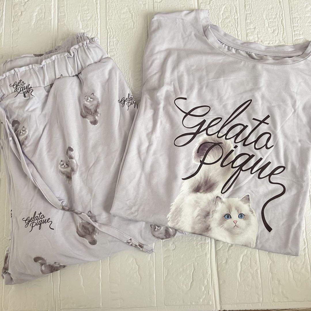 新品　ジェラートピケ　CAT 上下セット　キャット　ルームウェア