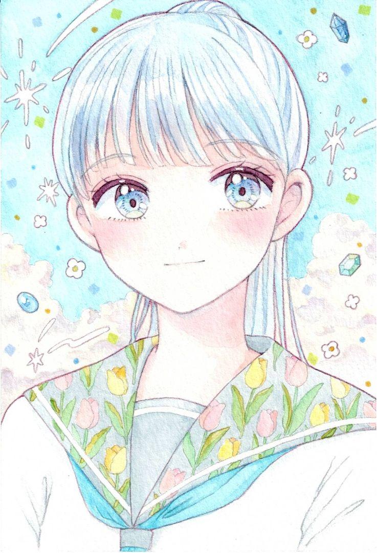 専門店では 【創造の春】手描きイラスト 原画 ポストカードサイズ