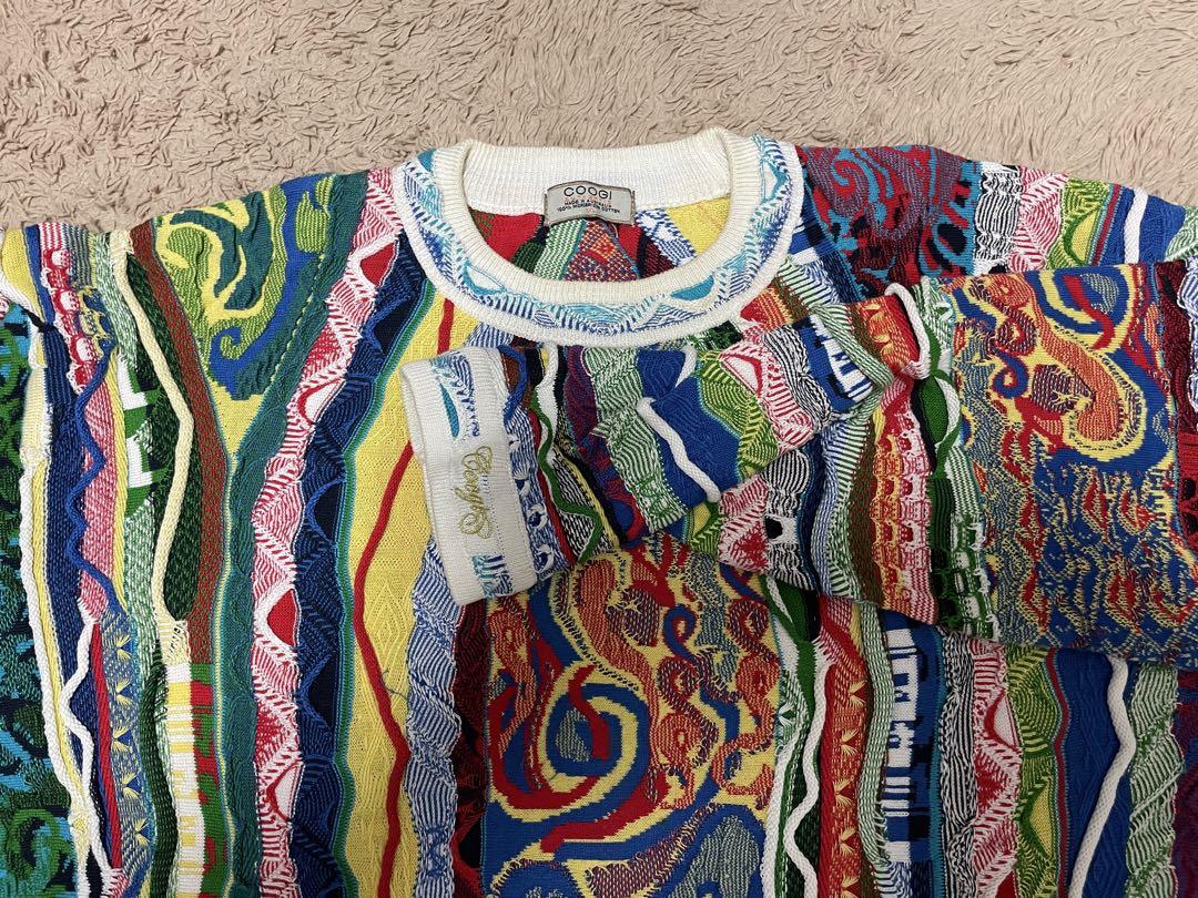 クージー　レア配色　3Dニット　オーストラリア製 レアサイズ SS オーストラリア製 COOGI クージー 3D ニット セーター