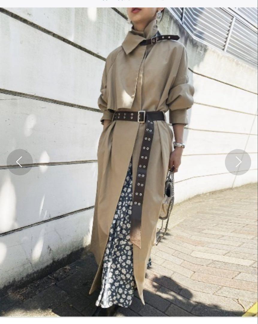 ジャケット・アウター Ameri ASYMMETRY STAND COLLAR COAT