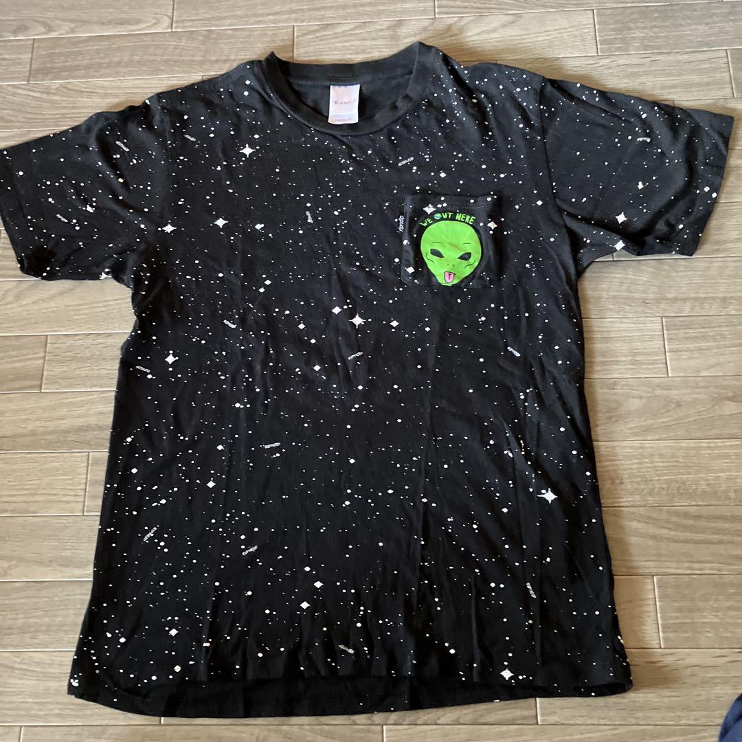 RIPNDIP宇宙柄 エイリアンプリント Tシャツ 半袖 LA MADE