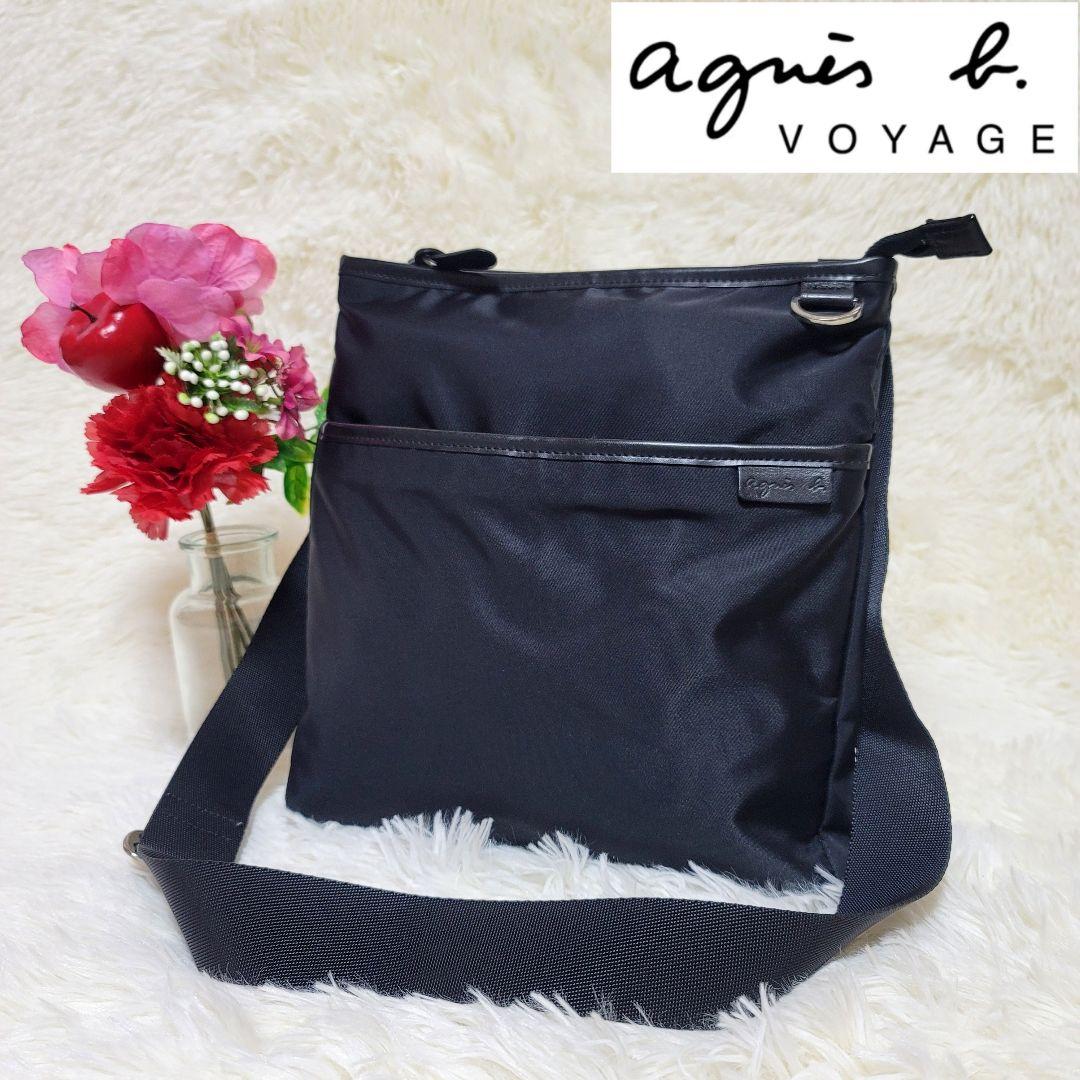 【極美品】アニエスベー ボヤージュ ショルダーバッグ ナイロン 軽量 ブラック