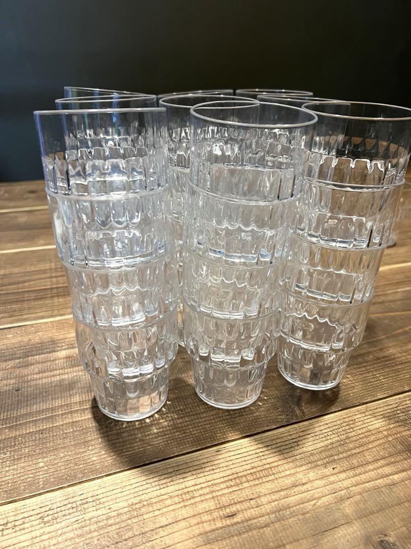 プラスチックコップセット37個透明美品