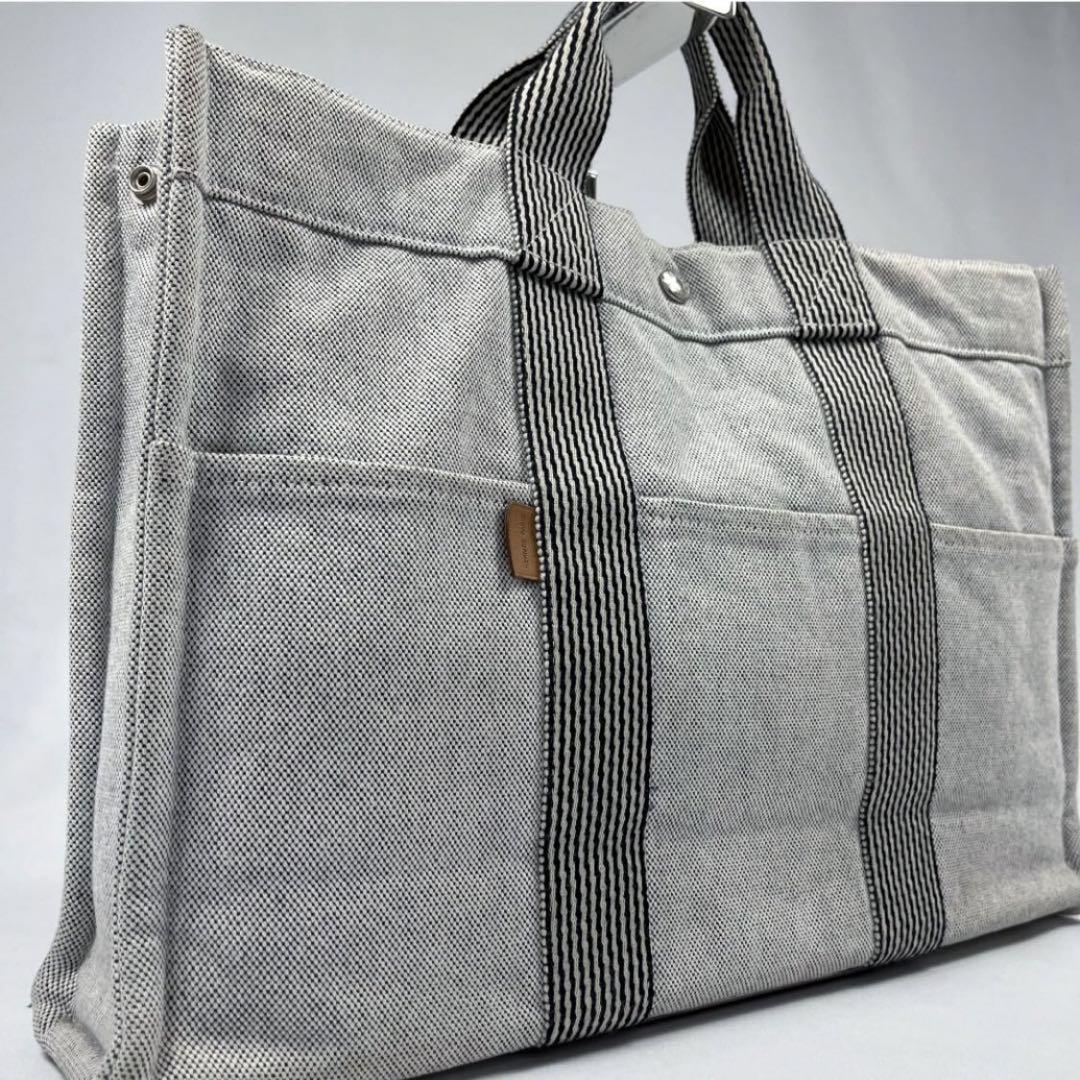 エルメス トートバッグ ニューフールトゥ MM ハンドバッグ ライトグレー系