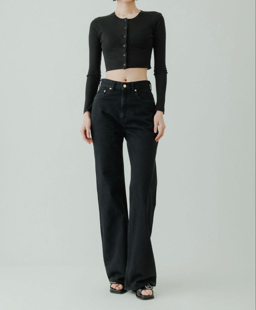 yo biotop Sheer rib short cardigan トップス