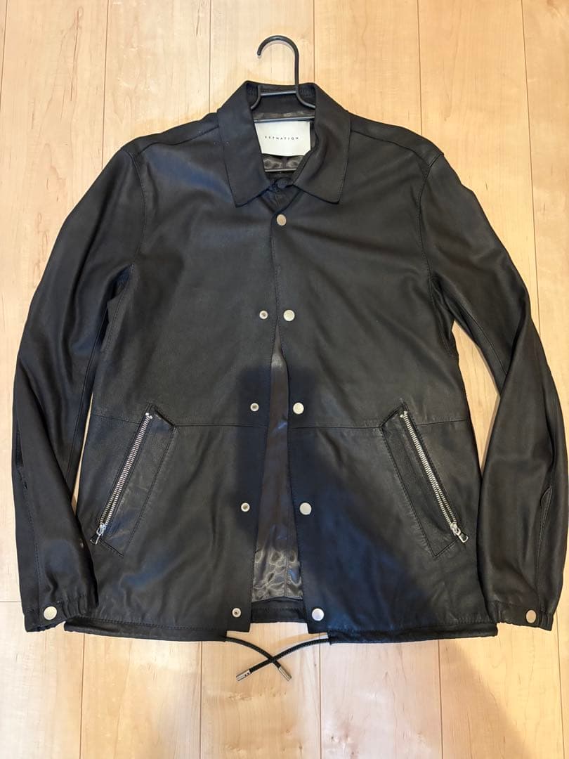 レザーコーチジャケット エストネーションM ESTNATION