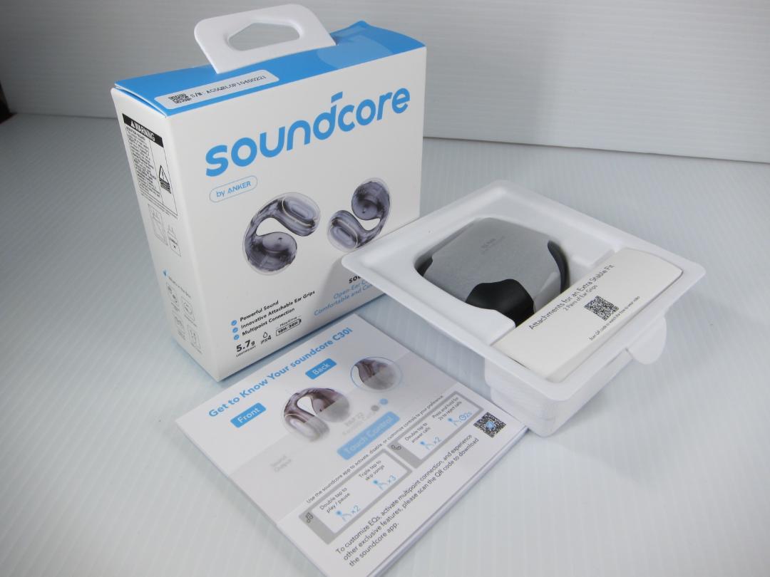 Anker Soundcore C30i ワイヤレスイヤホン クリアブラック