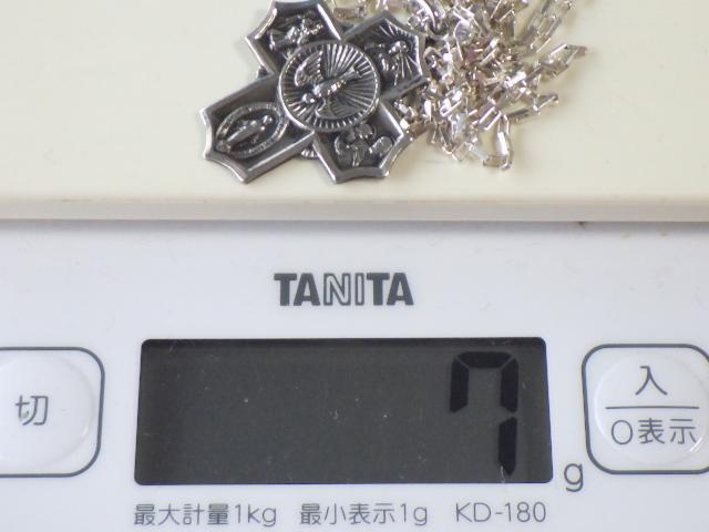 ビンテージ鳩＆キリスト＆聖母マリア 十字架クロス シルバー製ペンダントネックレス