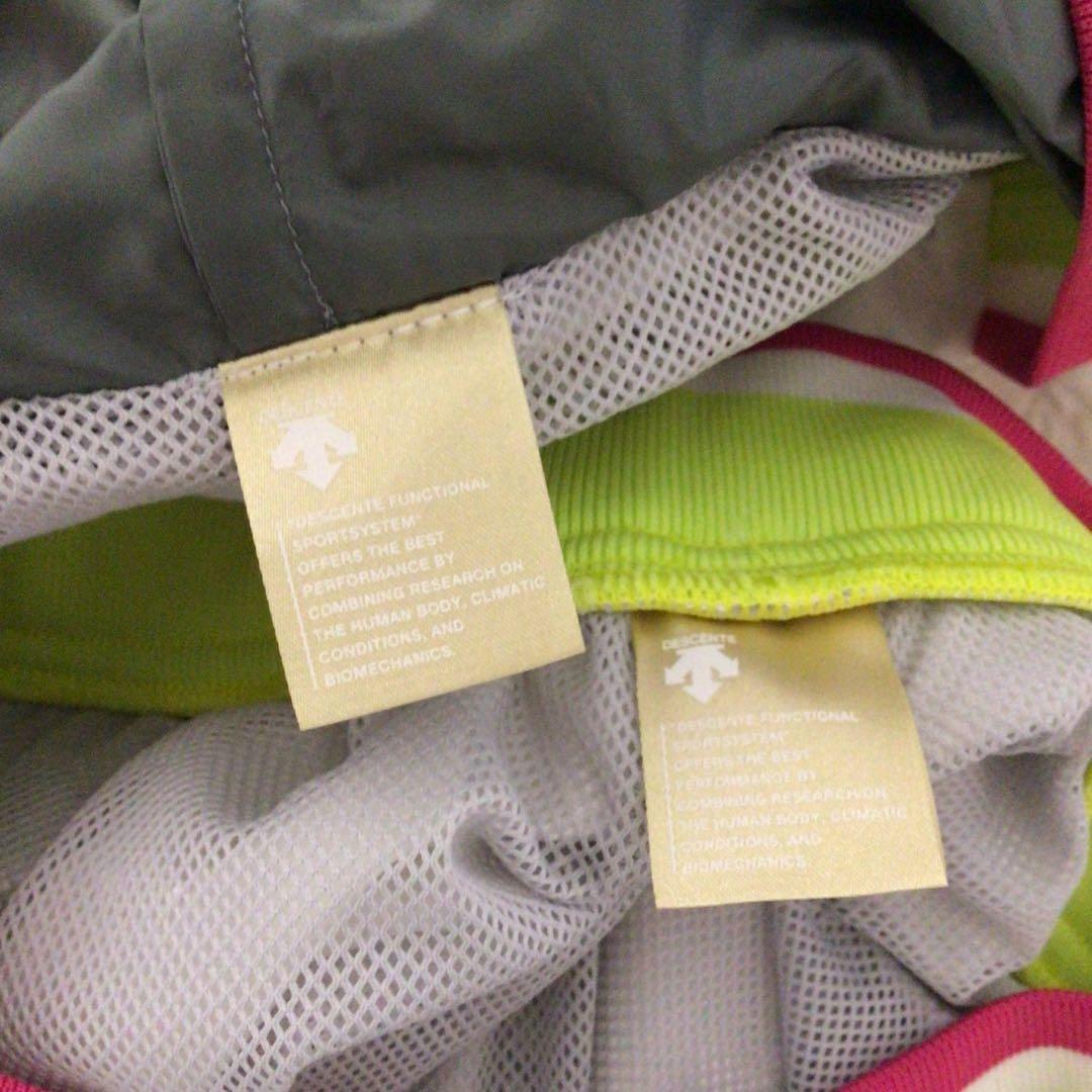 希少 デサント オガサカスキー ウインドブレーカー セットアップ 白ピンク S