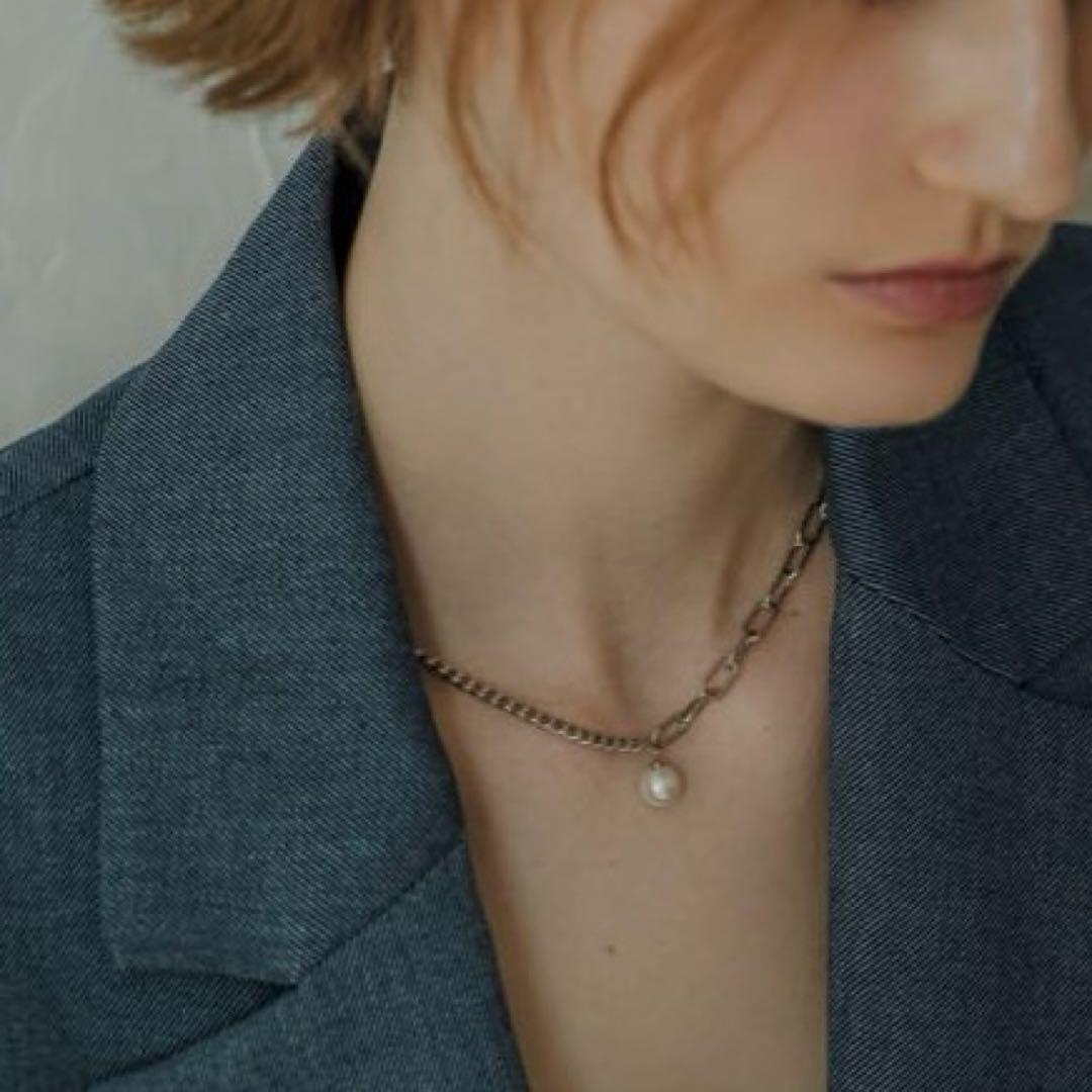 h.. アシンメトリーチェーンチョーカーネックレス gold link】アシンメトリーチェーンチョーカーネックレス gold – h