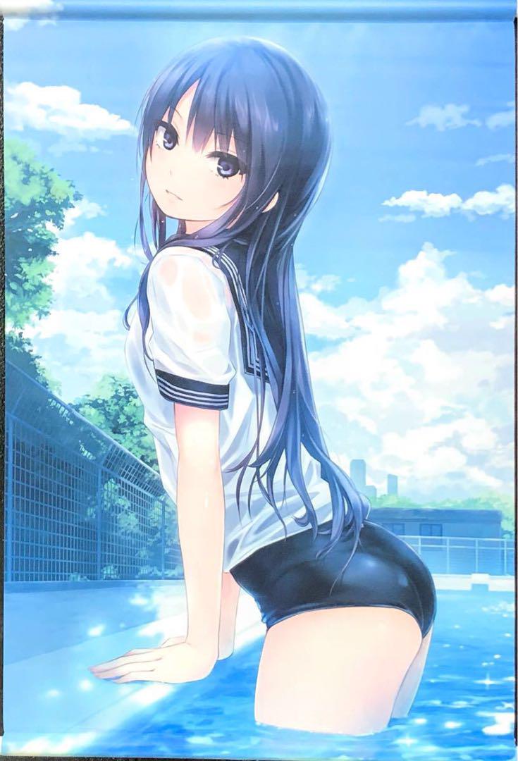 駿河屋 -<中古>【オリジナル】B2タペストリー スク水Ver 青山