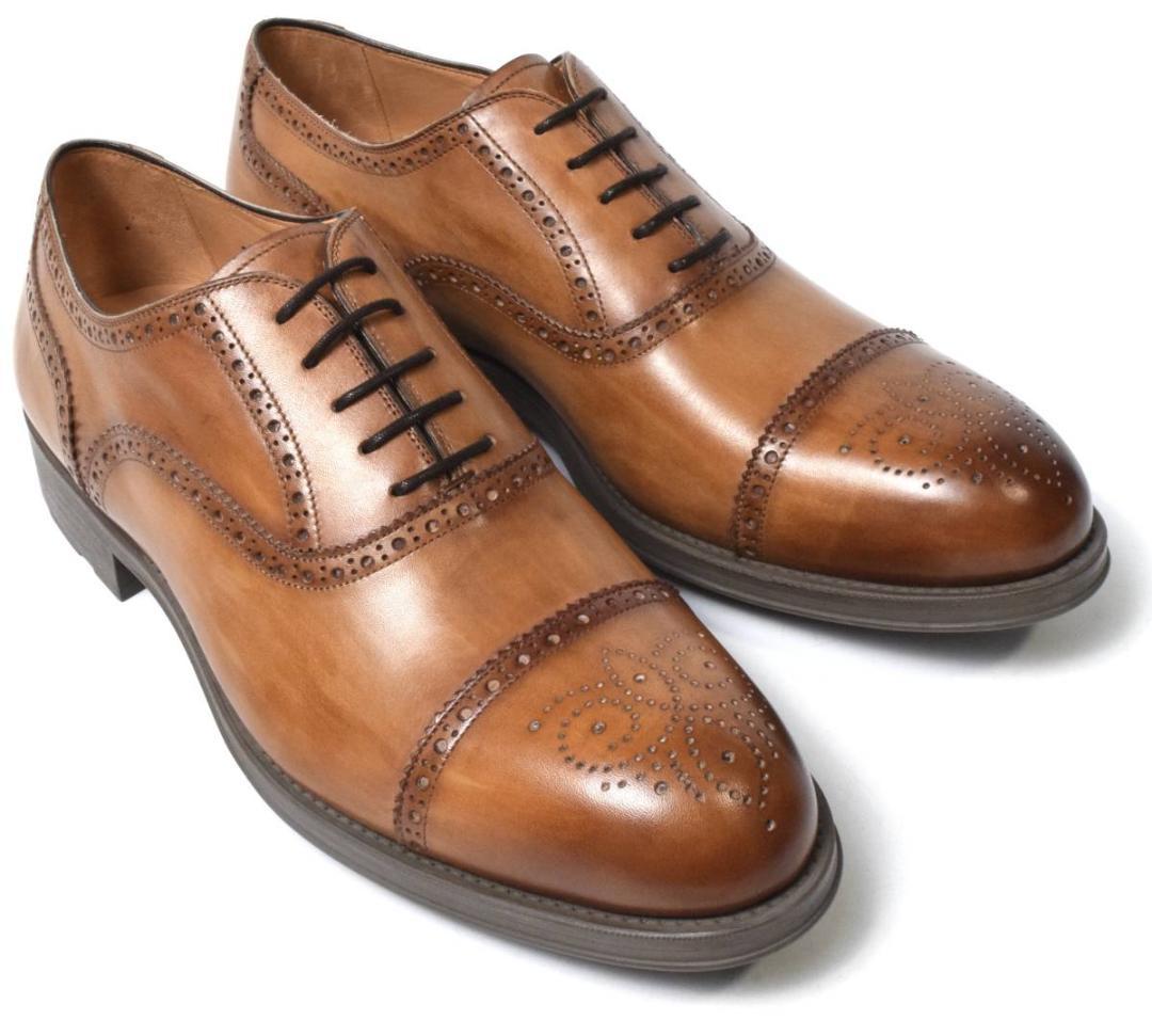未使用 MAGNANNI マグナーニ メダリオンレザーシューズ 44 (28)
