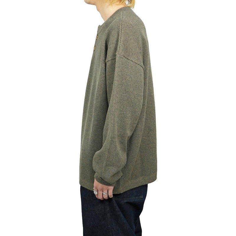 最高級 moss crepuscule stitch sweater henryneck トップス