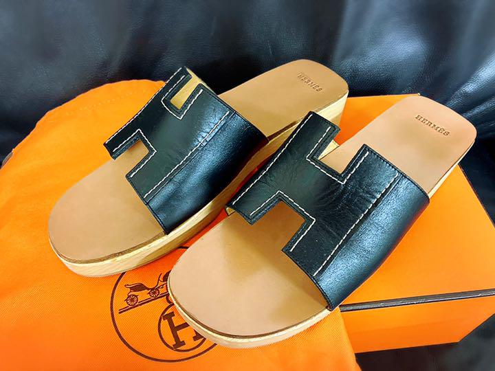 得価高評価 HERMES 黒 人気 2R3qG-m73169247337 エルメス サンダル お得大得価