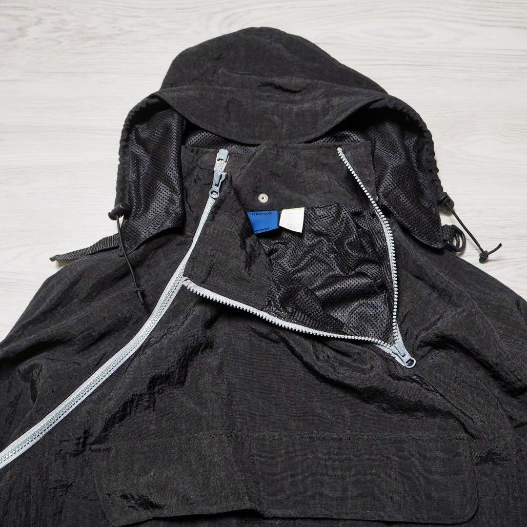 ジャケット・アウター 00s ARCHIVE DIAGONAL ZIP NYLON JACKET