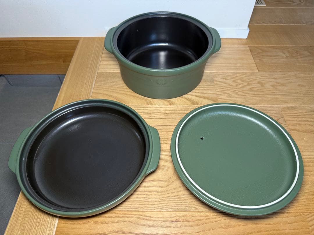 CERAPOT セラポット モスグリーン 26cm 4点セット 鍋