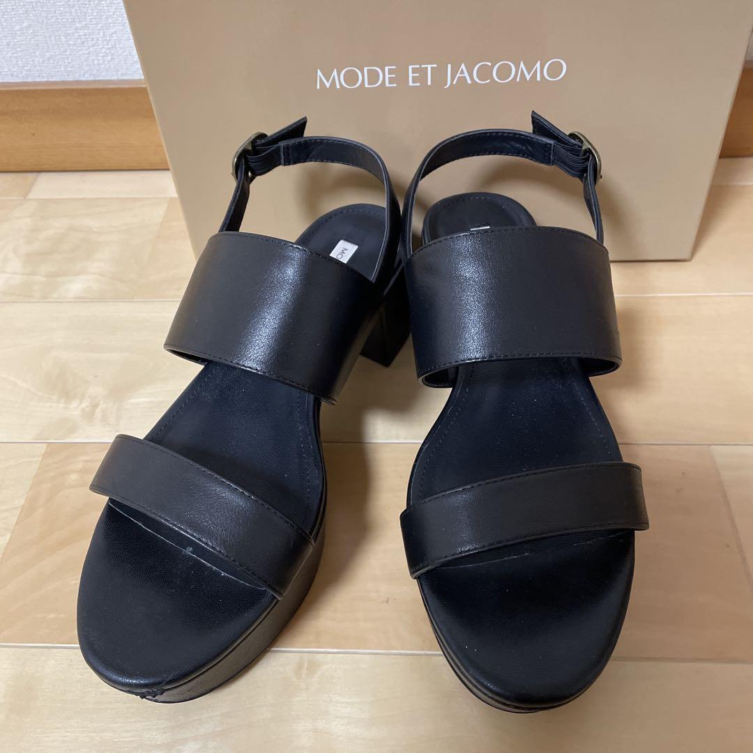 モードエジャコモmode et jacomo厚底ダブルベルトサンダル24.5cm