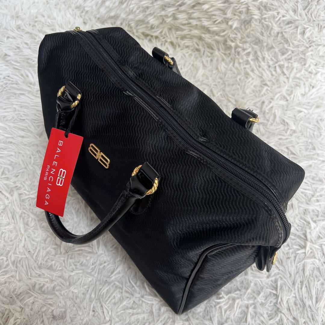 新品タグ付】BALENCIAGA バレンシアガ ボストンバッグ 黒 ACE