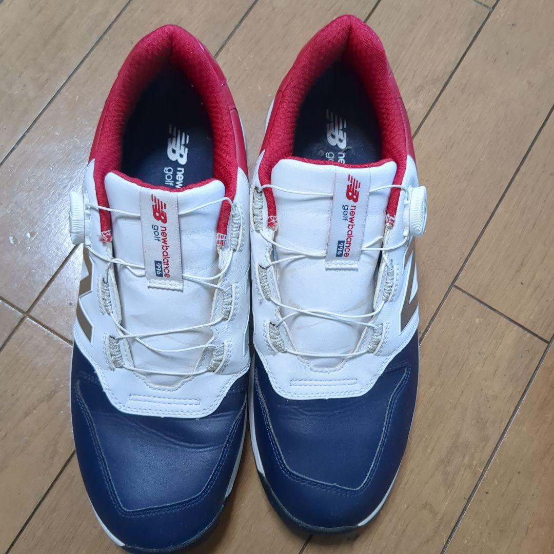 最終値下げ】New Balance ゴルフシューズ ネイビー/ホワイト/レッド