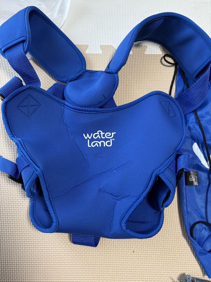 water land 抱っこひも 青 収納バッグ付き