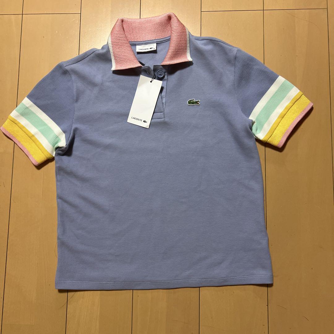 【新品未使用、タグ付き】ラコステ　LACOSTE 半袖ポロシャツ　レディース LACOSTEポロシャツ 紫ワニ 半袖 ラコステ 新品タグ付き｜Yahoo