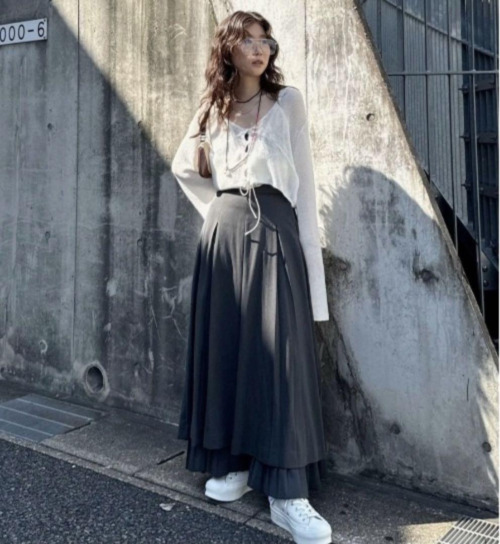 AMERI LAYERED KNIT CARDIGAN TOPホワイトF新品 画像3