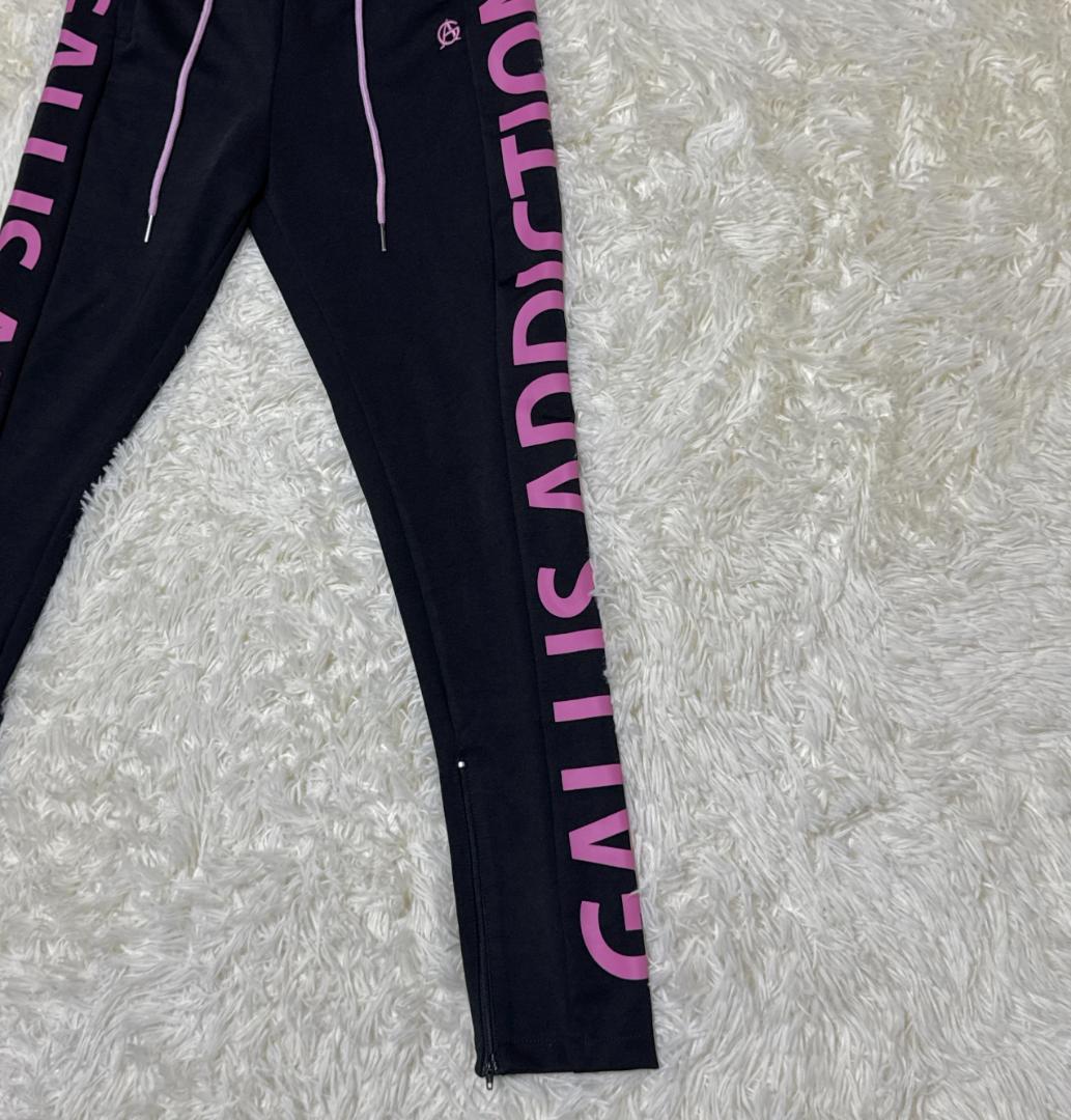 ビックロゴ GALLIS ADDICTION(S)大人気 パンツ スウェット 黒