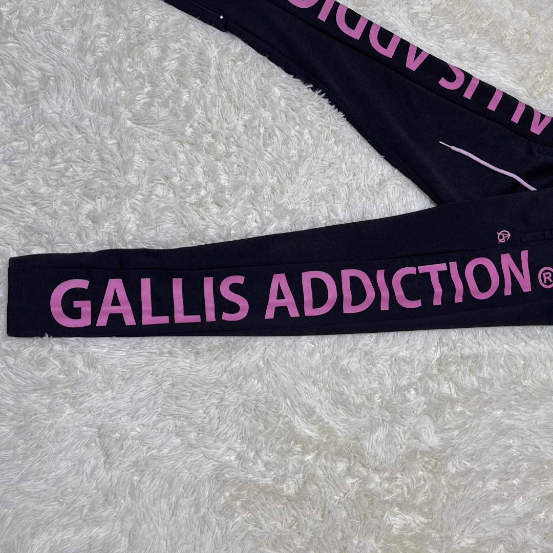 ビックロゴ GALLIS ADDICTION(S)大人気 パンツ スウェット 黒