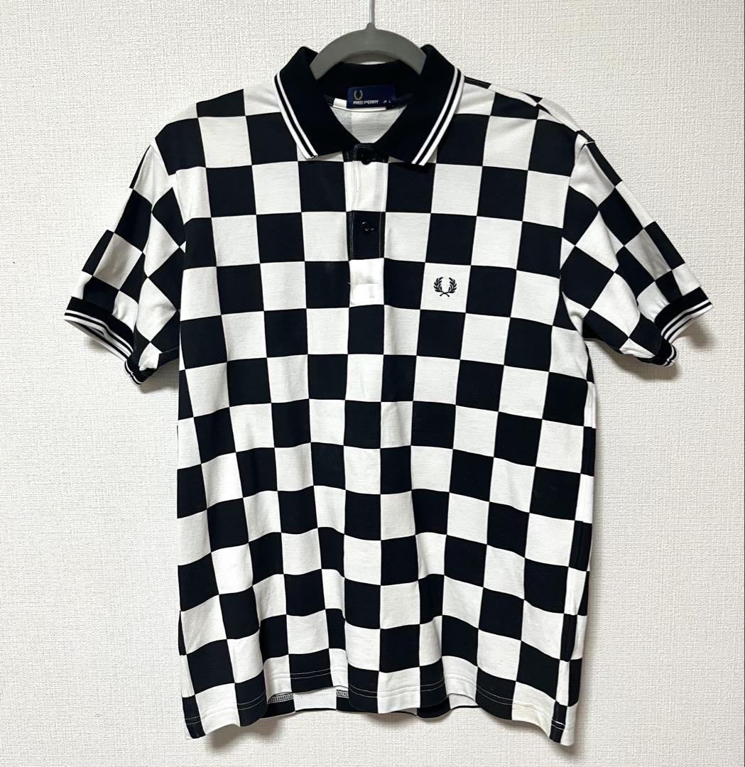 【美品】人気！！フレットペリー　ポロシャツ　チェック　L 夏服