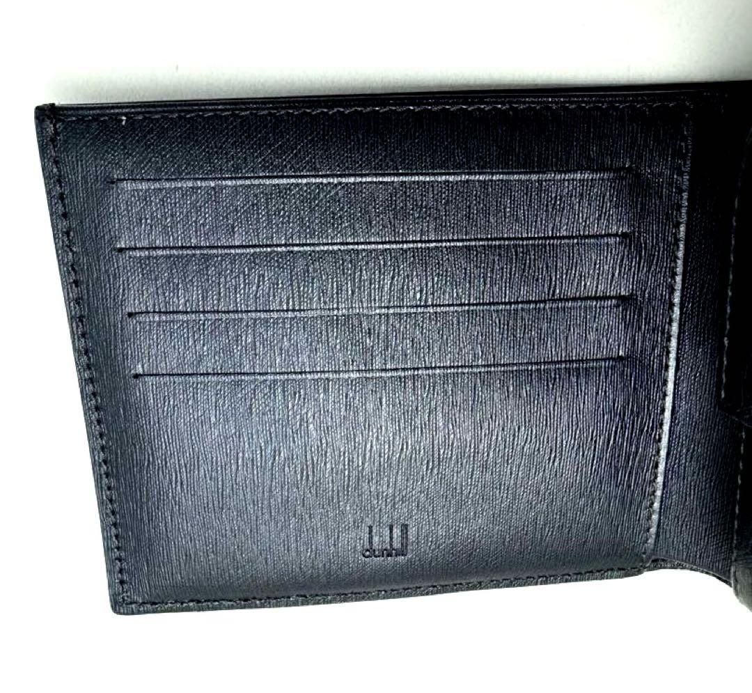 【新品未使用】dunhill ダンヒル　財布　二つ折り　黒　レザー