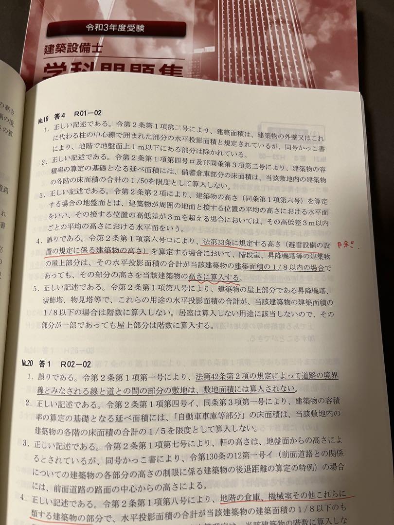 建築士 学科問題集 令和3年度 6冊セット　総合資格