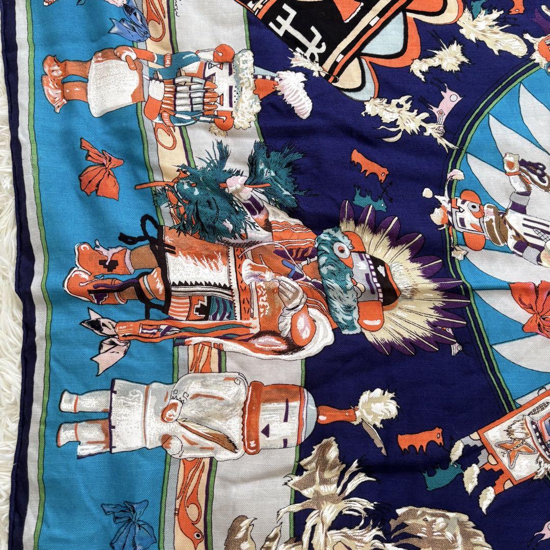 極美品✨HERMES エルメス Kachinas カチナ カシシル カレ140