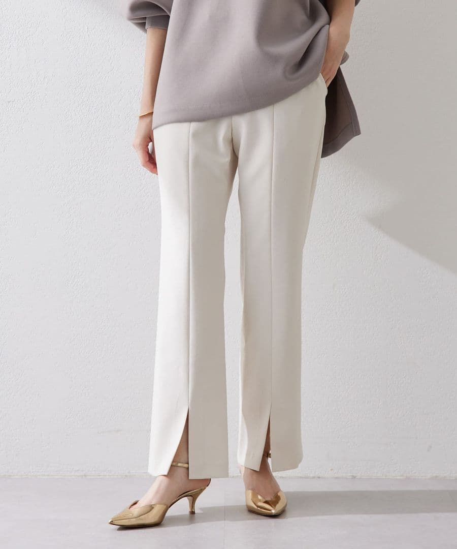 フロントスリットパンツ 36 アイボリーS Whim Gazette